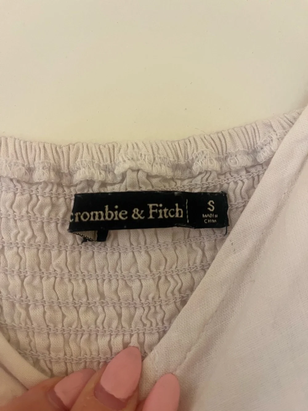 Abercrombie & Fitch White Button-down Blouse
